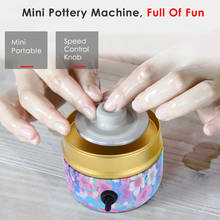 Mini máquina de cerâmica para crianças e adultos, ferramenta elétrica giratória com 2000rpm para desenho na ponta do dedo, prato giratório em argila 2024 - compre barato