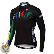Camisa térmica masculina de manga longa, camisa de inverno para ciclismo, roupas de bicicleta mtb à prova de vento, camisa para ciclismo 2024 - compre barato