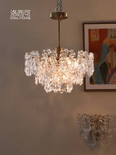 Lustre medieval de vidro, candelabro retrô dourado para sala de estar, lâmpada de flor fria, lustre moderno para quarto 2024 - compre barato