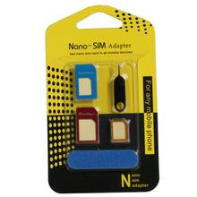 5 в 1, Адаптеры Nano Sim-карты + Обычная и Micro Sim + стандартная SIM-карта и инструменты для iPhone 4 4S 5 5c 5s 6 6s, Розничная коробка 2022 - купить недорого
