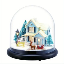 DIY Nordic Fairy Tale Glass Ball Kits Dollhouse Winter House Snow Wooden Handmade Kids Craft Miniature Home Decor Assemble Toys 2024 - buy cheap