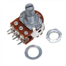 2x B10K Dual Stereo Potentiometer Pot with 15mm Split Linear Shaft + Washer +Nut 2024 - buy cheap