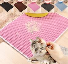 Double-Layer Litter Mat Pet Carpet Cat Sand Cat Toilet Mat Trapper Foldable EVA Non-slip Mats Cats Waterproof Mats For Pets Cats 2024 - buy cheap