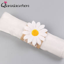 Qianxiaozhen 4pcs Sun Flower Napkin Ring Wedding Table Decoration Weeding Decoration For Weddings Decoration Party Supplies 2024 - buy cheap