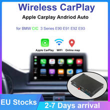 С Android Mirror Link AirPlay, автомобильная функция воспроизведения, беспроводной CarPlay для BMW CIC 3 серии E90 E91 E92 E93 2009-2012 2024 - купить недорого