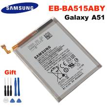 EB-BA515ABY 4000 мА/ч, Samsung оригинальный сменный аккумулятор для SM-A515 SM-A515F/DSM Samsung Galaxy A51 Натуральная кожа телефон батарея + инструмент 2024 - купить недорого