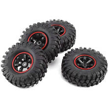 4Pcs 1.9 Inch 96mm 1/10 Scale Tires with Wheel Rim for 1/10 SCX10 Tamiya CC01 D90 CC01 RC Rock Crawler Parts 2024 - buy cheap