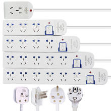 Extension Socket with Power Switch 3/4/5/6 Ways China 5 Hole Socket to AU/EU/UK/US Plug Adapter Socket 1.5M Cable 2024 - buy cheap