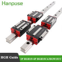 4 pcs of linear block New HIWIN linear guide rail carriage HGH15CA or HGW15CA with 2PCS HGH15  Straight track  CNC parts 2024 - buy cheap