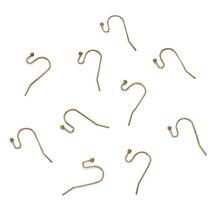 100pc Brass Hook Earring Earwire Ear Hook Clasps Findings for DIY Jewelry Making Antique Bronze Golden Silver Color 22x11x0.75mm 2024 - buy cheap