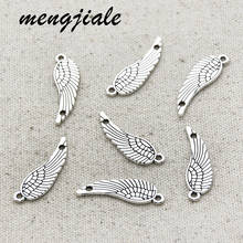 12pcs Antique Silver Angel Wings Charms Alloy Metal Pendants For DIY Jewelry Accessories Making 31*10mm 2024 - buy cheap