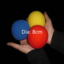 Free Shipping!  3pcs/lot 8 cm Sponge Ball Red/Yellow/Blue - Magic Tricks,Fun Magic,Magic Accessories,Close-up,Satge Magic props 2024 - buy cheap