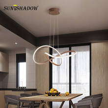 Modern Led Pendant Light Coffee frame Hanging Lamp Ceiling Pendant Lamp for Living room Dining room Kitchen Luminaires 110V 220V 2024 - buy cheap