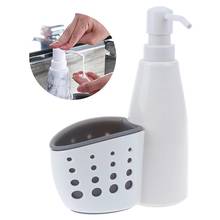 Dispensador de jabón 2 en 1, caja de almacenamiento, botella de detergente líquido, escurridor de esponja, soporte de jabón para baño, accesorios de cocina 2024 - compra barato