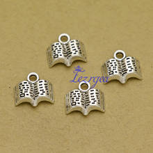 40pcs/lot--11x12mm, Antique bronze/silver plated Open Book charms,DIY supplies,Jewelry accessories 2024 - buy cheap