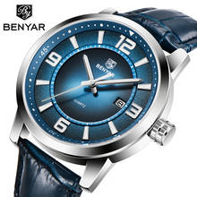 BENYAR 5168 Men Luxury Wristwatch Genuine Leather Strap Business Date Male Clock Men's Dress Waterproof Quartz Watch 2024 - buy cheap