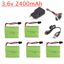 3.6v 2400mAh Ni-MH Battery AA NIMH 3.6v Rechargeagle Battery Pack + Charger Set For RC Toy Car Boat Gun Train Truck Model 2024 - buy cheap