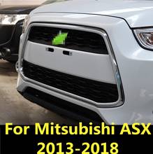 Grelha de para-choque para motor dianteiro, armação central brilhante, acessório automotivo, cromado abs, para mitsubishi asx 2013 a 2018 2024 - compre barato