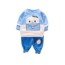 New Spring Autumn Baby Boy Girls Clothes Children Cotton Cartoon T Shirts Pants 2Pcs/sets Infant Kids Fashion Toddler Tracksuits 2024 - buy cheap