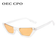 OEC CPO Fashion Cat Eye Sunglasses Women Steampunk Semi-Rimless Sun Glasses Ladies Vintage Plastic Eyeglasses UV400 O941 2024 - buy cheap