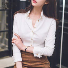 Autumn 2020 New Korean Office Lady Elegant Slim Tops Casual Simple White Shirt Women Vogor Sean Women Blouse Camisas Mujer 12300 2024 - buy cheap