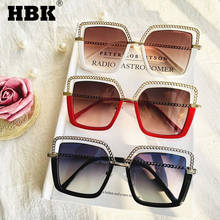 HBK-gafas de sol cuadradas para mujer, anteojos de sol femeninos de diseño de marca de lujo, de Metal, de medio Marco, envío gratis por DHL y Estados Unidos 2024 - compra barato