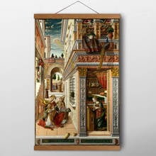 Carlo Crivelli Painting Portrait Renaissance Solid Wood Scroll Paintings Wall Art Poster Canvas prints art For Living Room Decor 2024 - buy cheap