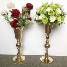 Jarrones de Metal para suelo, soporte Floral seco para plantas, macetas de plomo para el camino, decoración para pasillo de boda, ZLY014 2024 - compra barato