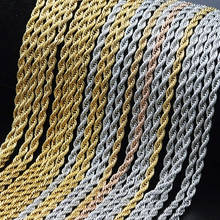 2021 Hip Hop 3mm Basic Necklace Chain 100% Stainless Steel Rope Necklace Chains Men's Rapper Jewelry Pendant Necklaces Wholesale 2024 - buy cheap