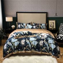Luxury 600TC Egyptian Cotton Paisley Vintage Style Bedding Set Birds Floral Printing Duvet Cover Flat/Fitted Sheet Pillowcases 2024 - buy cheap