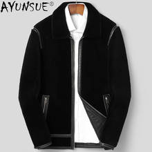 Мужская зимняя куртка AYUNSUE, из 2020 шерсти, с изображением настоящей овцы, плотная, LXR365, 100% 2024 - купить недорого
