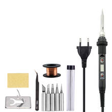 Ferro de solda elétrico de 60w/80w, tela lcd, temperatura ajustável, ferramenta elétrica, kit de ferramentas de soldagem 2024 - compre barato