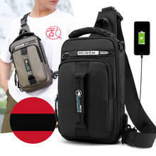 Mochila moderna de nailon para hombre, morral cruzado con puerto de carga USB, mochila de viaje, bolsa de mensajero 2024 - compra barato