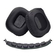 Almohadillas de cuero de repuesto para auriculares Razer Tiamat, almohadillas de espuma suave para los oídos y la diadema, 7,1 2024 - compra barato
