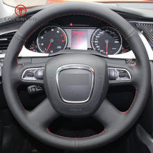 Lion capa de volante de carro de couro artificial, cobertura para audi a4 (b8) 2006-2012 a6 (c6) 2007-2012 2024 - compre barato