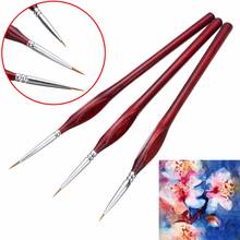 3pcs/set Detail Paint Brushes Professional Sable Hair Detail Miniature Art Nail Brushes for Traditional Chinese Painting 2024 - buy cheap