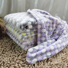 Мягкая кровать для собаки, фланелевый утолщенный коврик для домашних животных, теплое одеяло для сна, подушка для собаки, кота, дивана, зимний теплый Портативный коралловый флисовый коврик, чехол 2022 - купить недорого