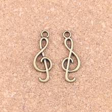 36pcs Charms musical note 25x9mm Antique Pendants,Vintage Bronze Jewelry,DIY for bracelet necklace 2024 - buy cheap