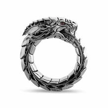 Punk Jewelry Dragon Rings For Men Women Unisex Hip Hop Metal Silver Head Bite Tail Knuckle Finger Ring Z5P863 2024 - купить недорого