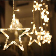 ALLTRUE-Tira de luces led de 2,5 M para Decoración de cumpleaños, cortina de luces led con forma de estrella, para Navidad, fiesta, boda, casa, 138 2024 - compra barato