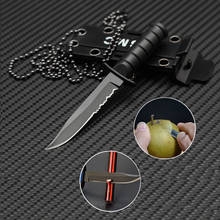 Outdoor Hunt Survive Hike Pocket Self Defense Box Letter Package Open Opener Portable Mini Necklace Blade Fruit Knife Camp 2024 - buy cheap