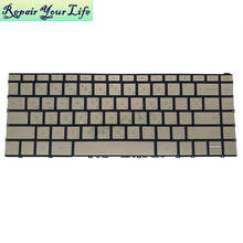 AR Клавиатура для ноутбука HP spectre X360 13-вт 13-ac000 13-W063NR 13-w001tu Замена Arabic gold подсветка SN9162BL1 2024 - купить недорого