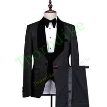 Thorndike Latest Design 2021 Wedding 3 Pieces Men Suits Costume Homme Mariage Groom Prom Blazer Masculino Terno Tuxedo T1168 2024 - buy cheap