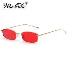 Vintage Small Narrow Rectangle Sunglasses Women Men Brand Red Clear Lens Skinny Slim Wire Retro Hip Hop Sun Glasses Shades OM522 2024 - buy cheap