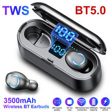 Bluetooth 5.0 Touch Control TWS Earphones CVC 8.0 Noise Reduction Wireless Earbuds Digital Display Earbuds 3500mAh Charging Box 2024 - buy cheap
