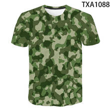 Men Women Children 3D T Shirt Military Camouflage Print T-Shirts Short Sleeve Boy Girl Kids Cool Tee Summer Short Sleeve Tops 2024 - buy cheap