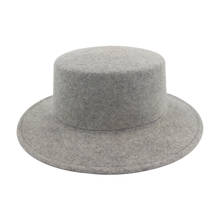 Sombrero de lana estilo Derby para mujer, sombrero de invierno cálido, de ala ancha, 100% 2024 - compra barato