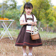 Girl Brown Oktoberfest Sweetie Inga Suspender Skirt Costume for Beer Bar Waitress Maid Costumes Luck of the Irish Gal 2024 - buy cheap