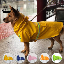Capa de chuva reflexiva para cachorros, capa impermeável para cachorros pequenos e grandes, roupas respiráveis para o ar livre e filhotes 2024 - compre barato