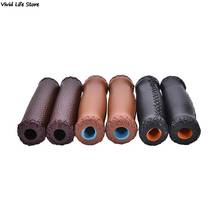 1Pair Vintage Retro Riding MTB Road Mountain Bike Bicycle Handlebar Grip Artificial Leather Cycling Grip Ends 2024 - buy cheap